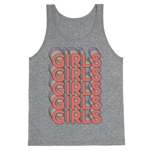 Girls Retro Rainbow Tank Top