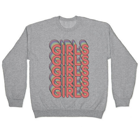 Girls Retro Rainbow Pullover