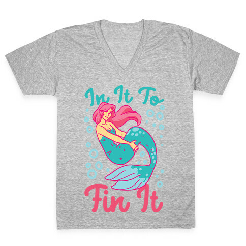 In It to Fin It V-Neck Tee Shirt