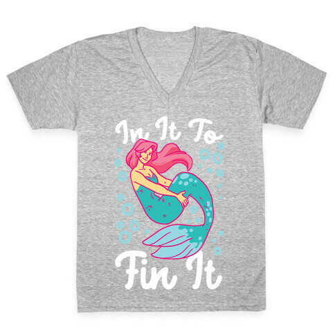 In It to Fin It V-Neck Tee Shirt