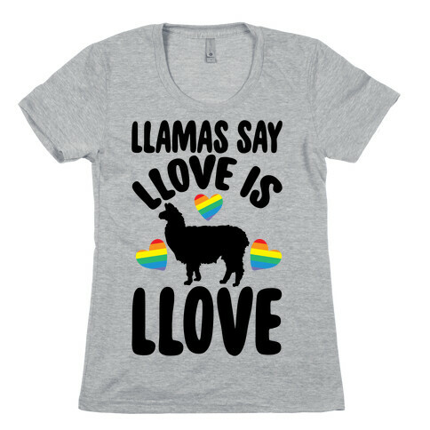 Llove Is Llove Llama Pride Parody Womens T-Shirt