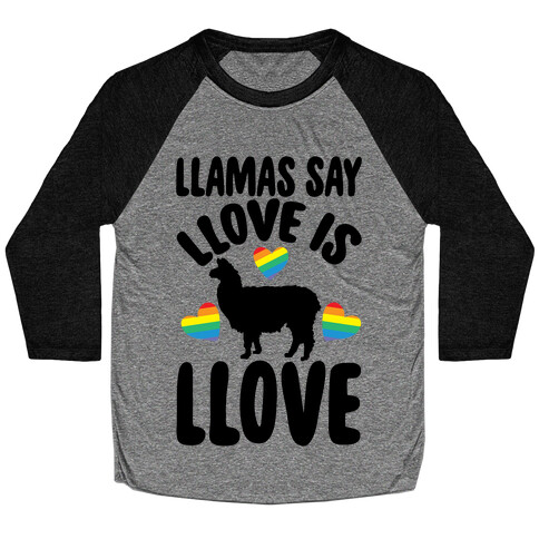 Llove Is Llove Llama Pride Parody Baseball Tee