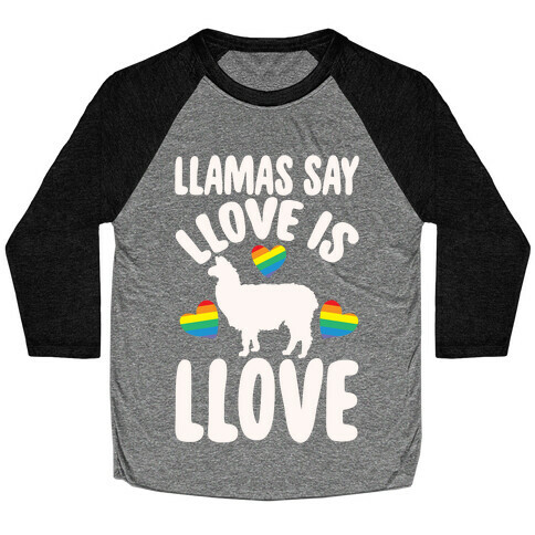 Llove Is Llove Llama Pride Parody Baseball Tee