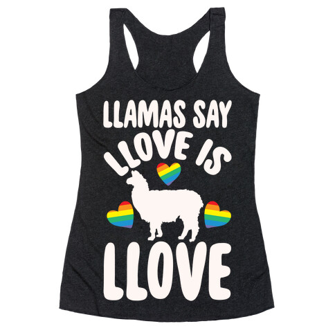 Llove Is Llove Llama Pride Parody Racerback Tank Top