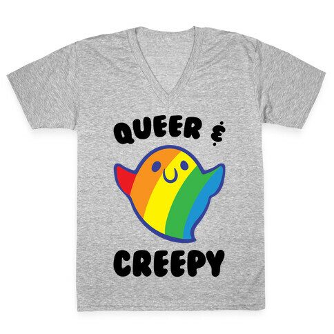 Queer & Creepy V-Neck Tee Shirt