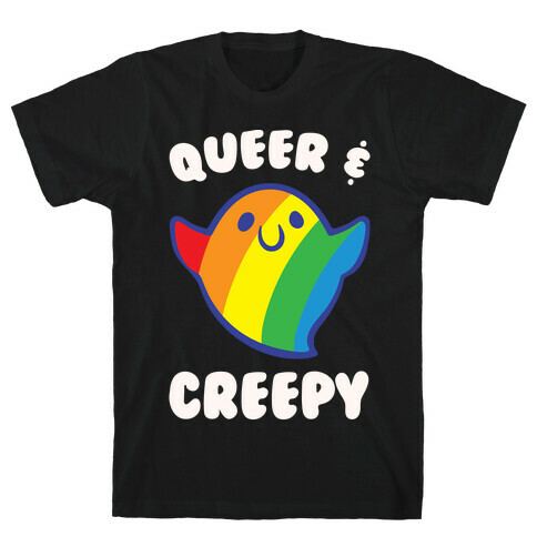 Queer & Creepy White Print T-Shirt