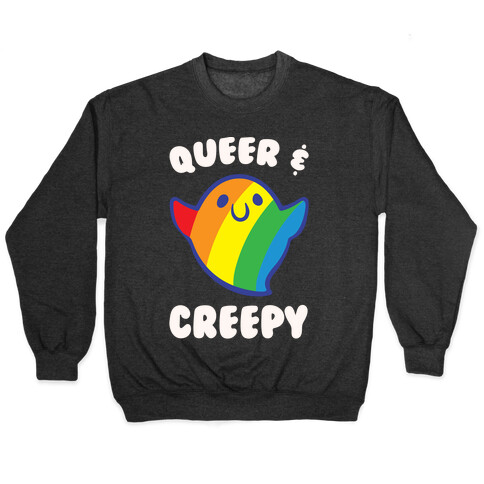 Queer & Creepy White Print Pullover