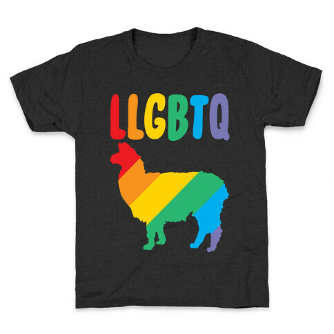LLGBTQ Llama Parody White Print Kids T-Shirt