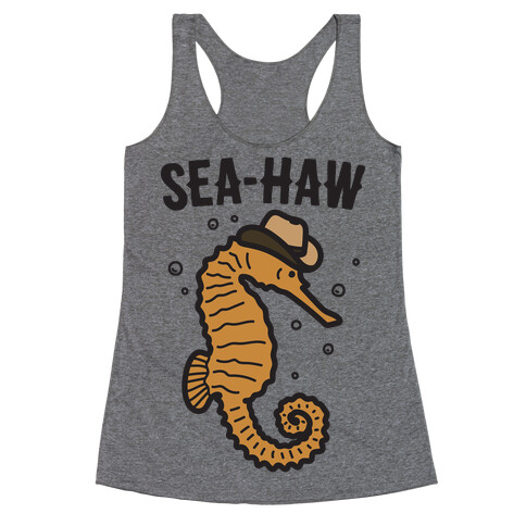 Sea Haw Seahorse Cowboy  Racerback Tank Top