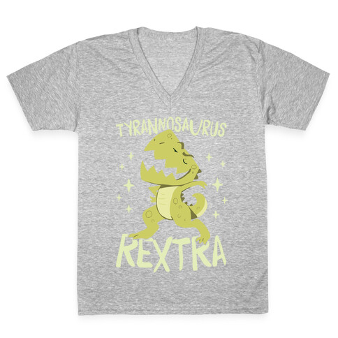 Tyrannosaurus Rextra V-Neck Tee Shirt