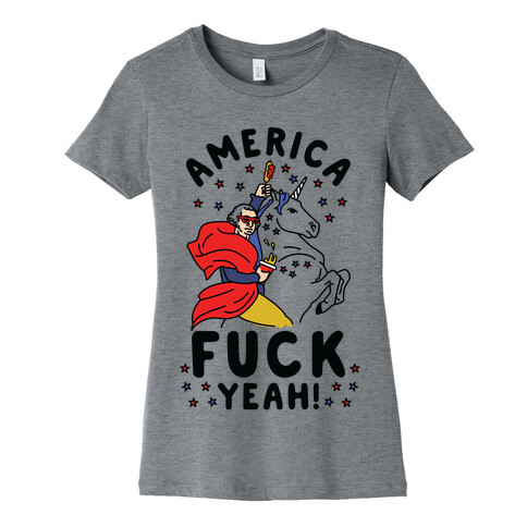 America F*** Yeah Washington Unicorn Womens T-Shirt