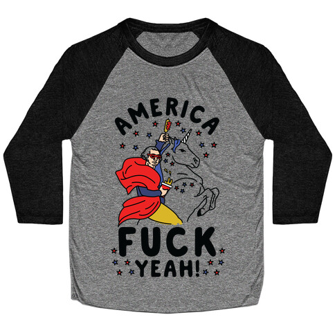 America F*** Yeah Washington Unicorn Baseball Tee