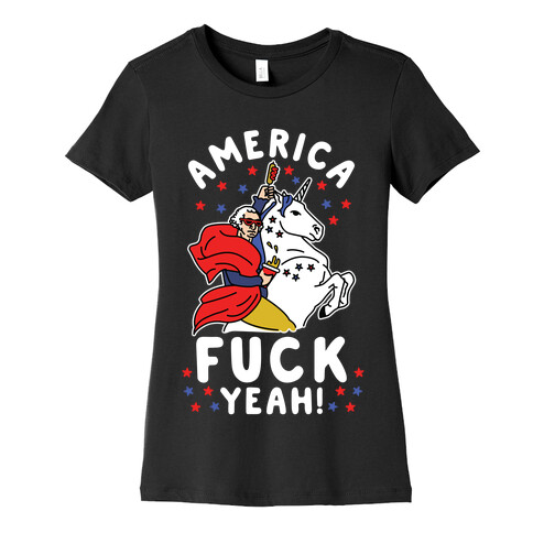 America F*** Yeah Washington Unicorn Womens T-Shirt