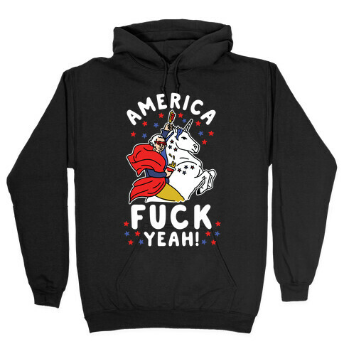 America F*** Yeah Washington Unicorn Hooded Sweatshirt
