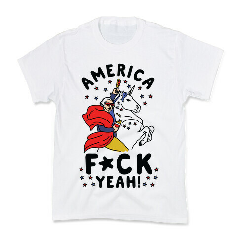 America F*ck Yeah Washington Unicorn Kids T-Shirt
