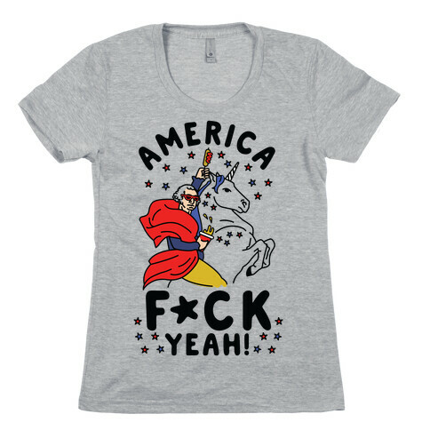America F*ck Yeah Washington Unicorn Womens T-Shirt