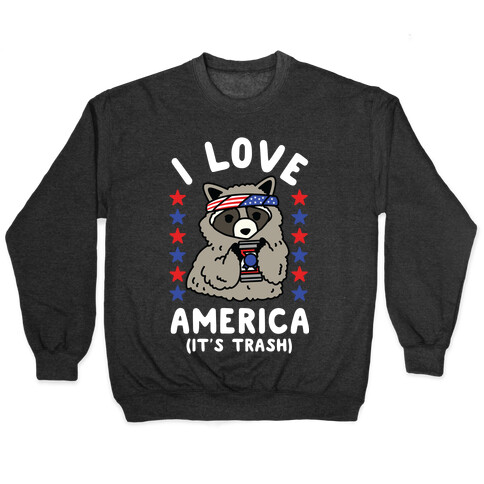 I Love America It's Trash Racoon Pullover