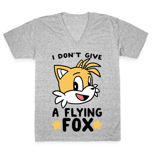 I Don't Give a Flying Fox - Tails V-Neck Tee Shirt