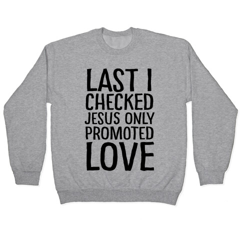 Jesus Only Promotes Love Pullover