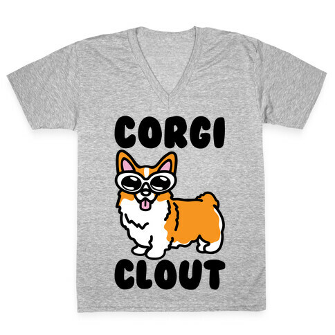 Corgi Clout  V-Neck Tee Shirt