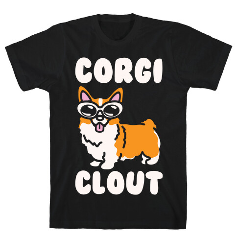 Corgi Clout White Print T-Shirt