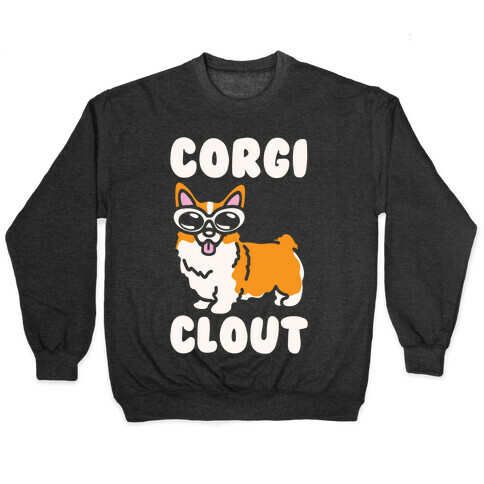 Corgi Clout White Print Pullover