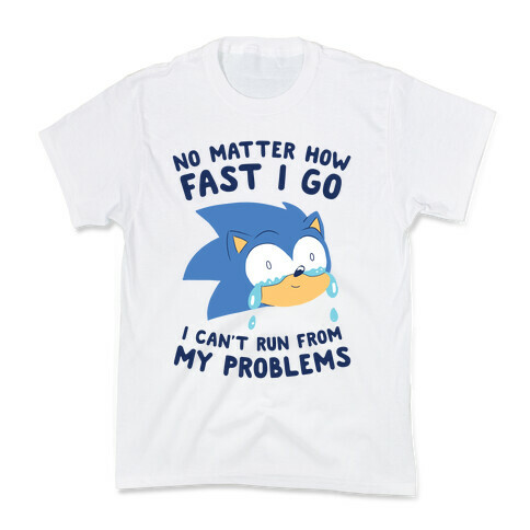 Sonic Can't Run From His Problems Kids T-Shirt