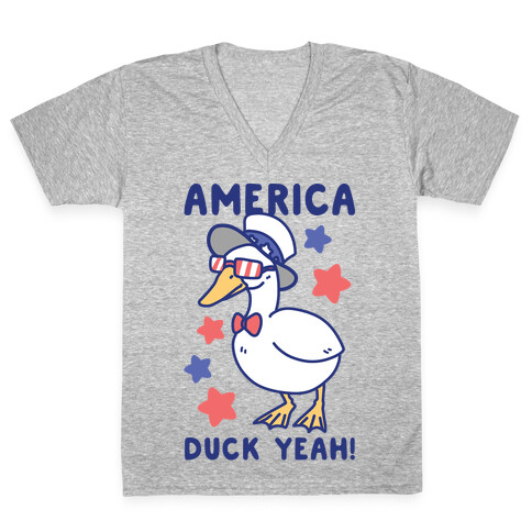 America Duck Yeah V-Neck Tee Shirt