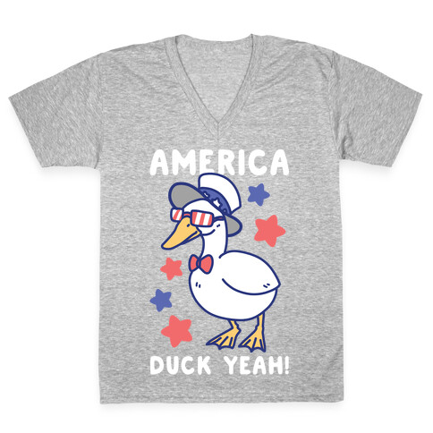 America Duck Yeah V-Neck Tee Shirt