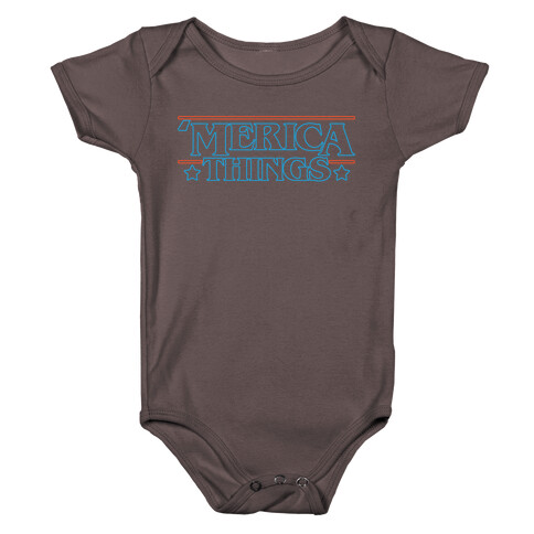 'Merica Things Parody White Print Baby One-Piece