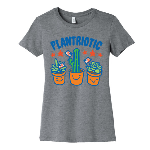 Plantriotic White Print Womens T-Shirt
