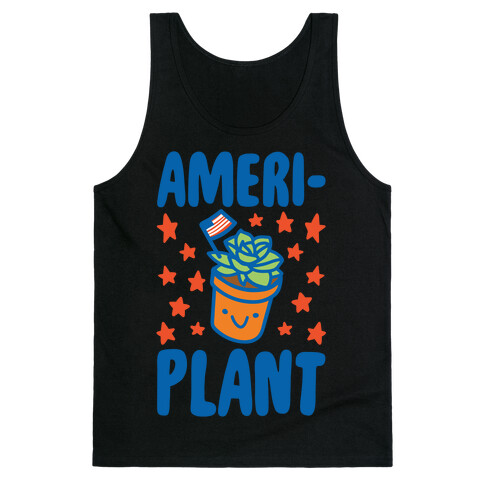 Ameriplant White Print Tank Top