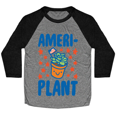 Ameriplant White Print Baseball Tee