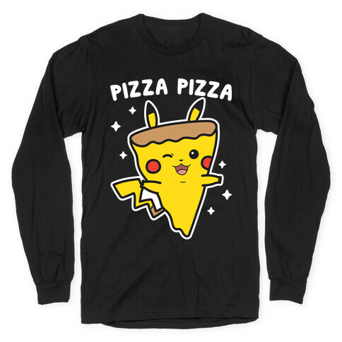 Pizza Pizza Pikachu Parody Long Sleeve T-Shirt