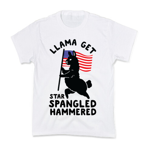 Llama Get Star Spangled Hammered Kids T-Shirt