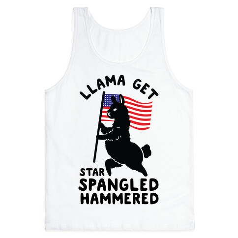 Llama Get Star Spangled Hammered Tank Top