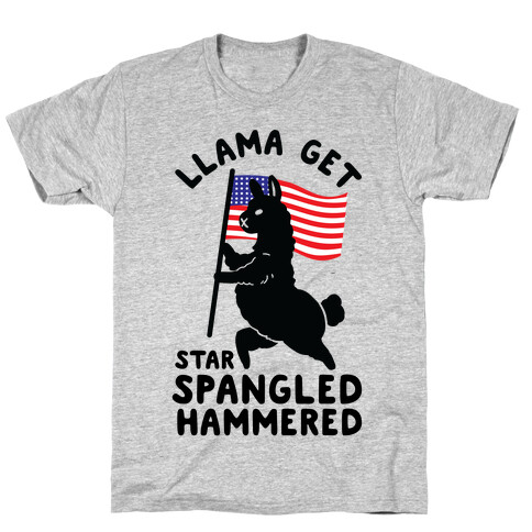 Llama Get Star Spangled Hammered T-Shirt