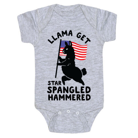 Llama Get Star Spangled Hammered Baby One-Piece