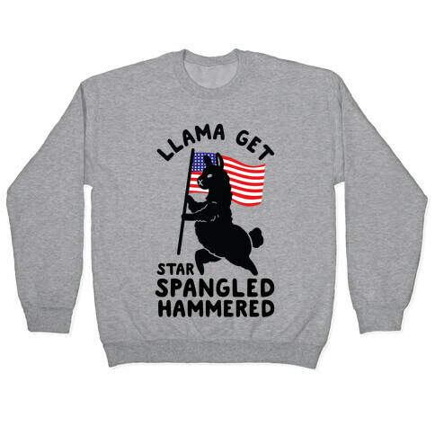 Llama Get Star Spangled Hammered Pullover