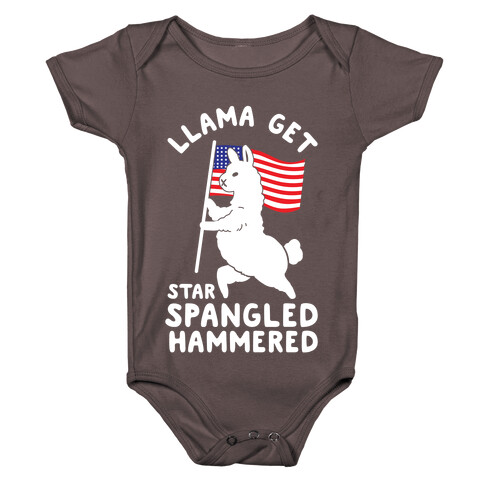 Llama Get Star Spangled Hammered Baby One-Piece