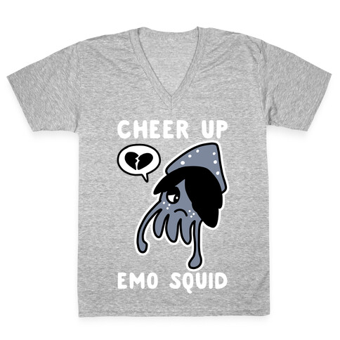 Cheer Up, Emo Squid V-Neck Tee Shirt