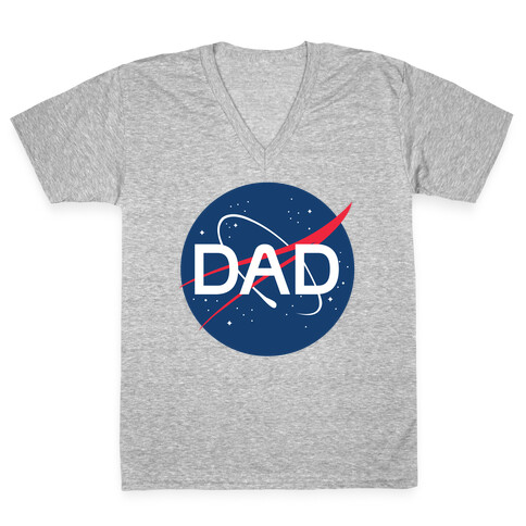 DAD Nasa Parody V-Neck Tee Shirt