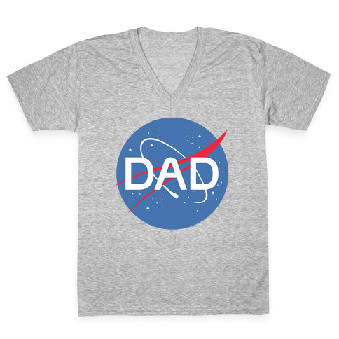 DAD Nasa Parody V-Neck Tee Shirt