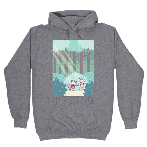 Let's Get Lost - Fox and Deer Hooded Sweatshirt