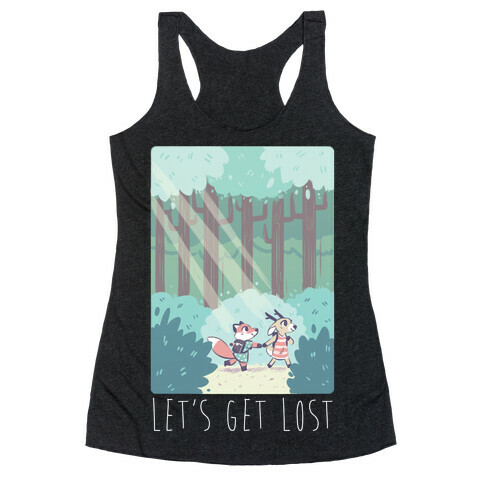 Let's Get Lost - Fox and Deer Racerback Tank Top