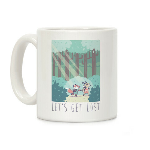 Let's Get Lost - Fox and Deer Coffee Mug