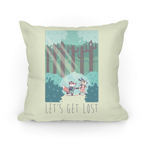 Let's Get Lost - Fox and Deer Pillow