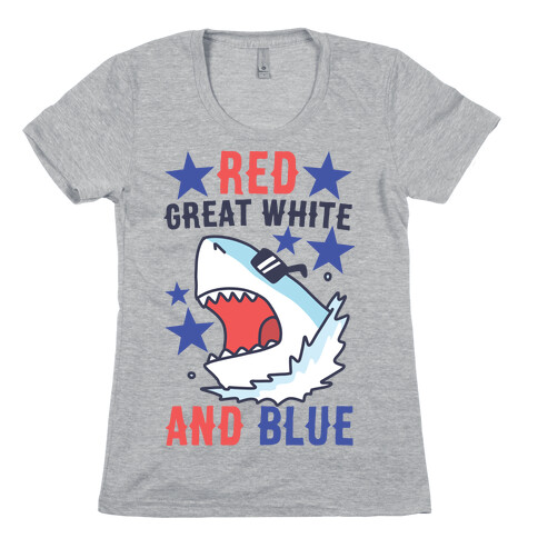 Red, Great White and Blue Womens T-Shirt
