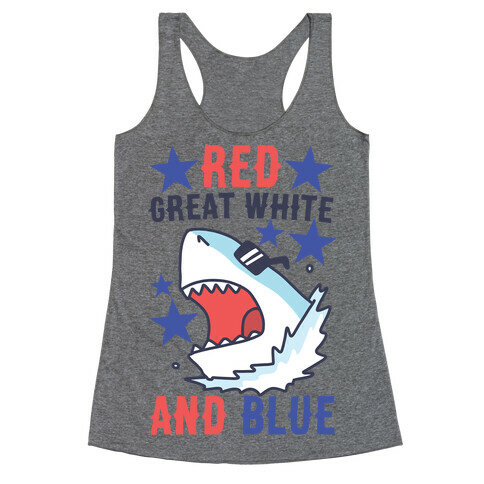 Red, Great White and Blue Racerback Tank Top