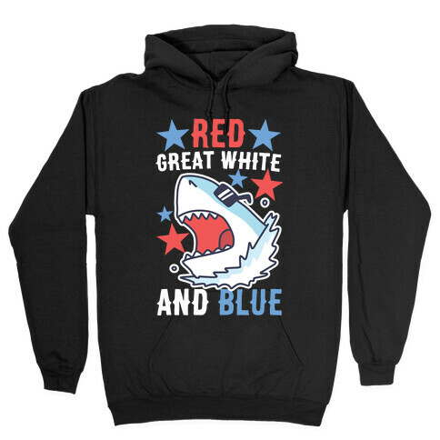 Red, Great White and Blue Hooded Sweatshirt